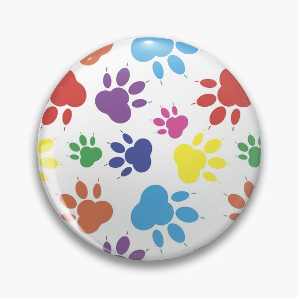 Item preview, Multi-colored paws. Bright print. Animal paw prints symbols. Different colors on a white background. designed and sold by Canatic.
