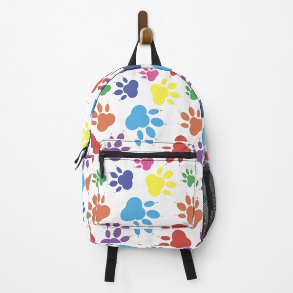 Item preview, Multi-colored paws. Bright print. Animal paw prints symbols. Different colors on a white background. designed and sold by Canatic.
