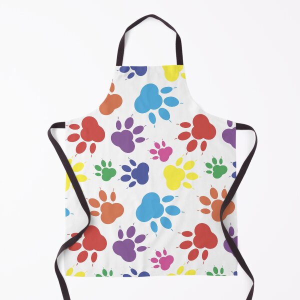 Item preview, Multi-colored paws. Bright print. Animal paw prints symbols. Different colors on a white background. designed and sold by Canatic.