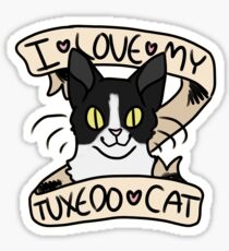 I <3 My Tuxedo Cat Sticker
