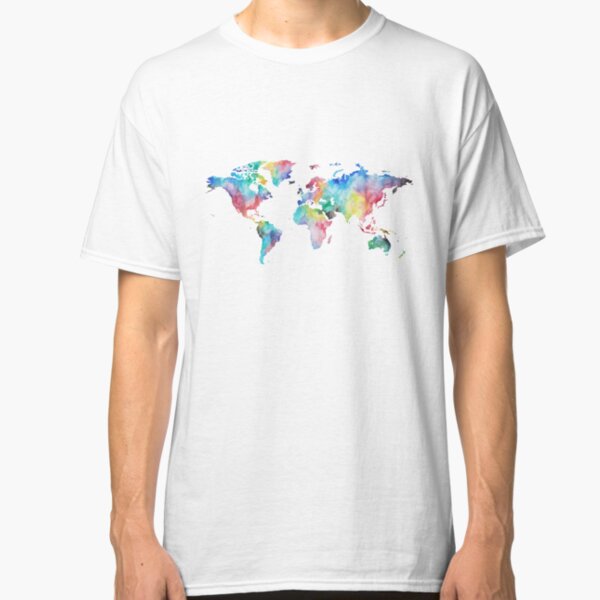 Watercolor Map Classic T-Shirt