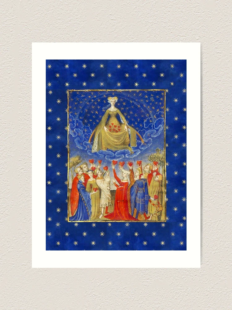 QUEEN OF HEARTS IN STARRY NIGHT ,HOMAGE TO VENUS Medieval
