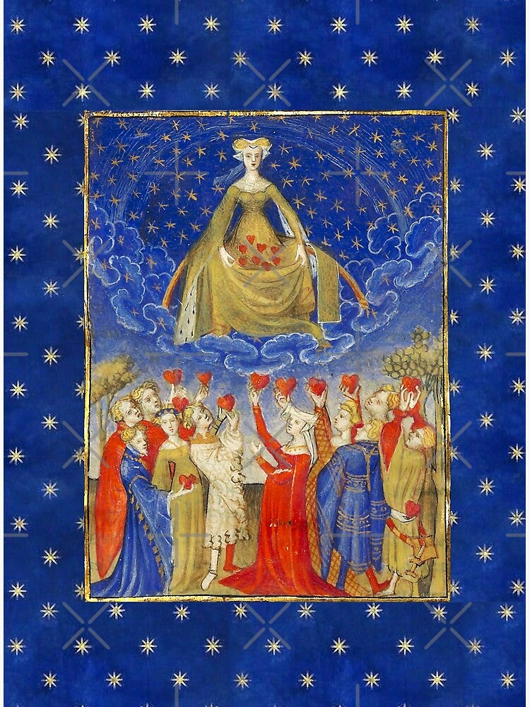 QUEEN OF HEARTS IN STARRY NIGHT ,HOMAGE TO VENUS Medieval