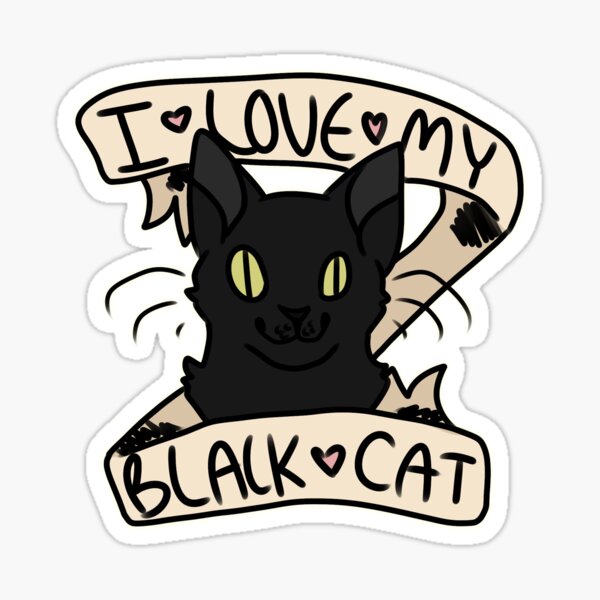 I <3 My Black Cat Sticker