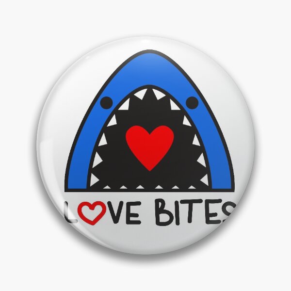 Item preview, Love Bites Funny Cute Shark Valentines Day Pun Gifts designed and sold by MiscelChr.