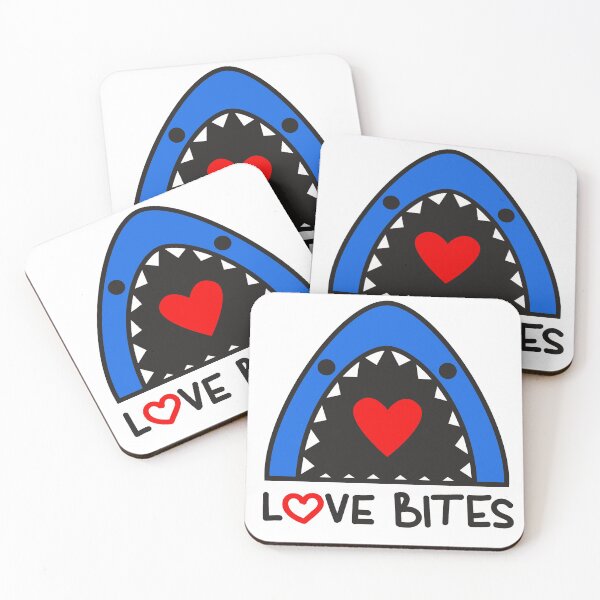 Item preview, Love Bites Funny Cute Shark Valentines Day Pun Gifts designed and sold by MiscelChr.