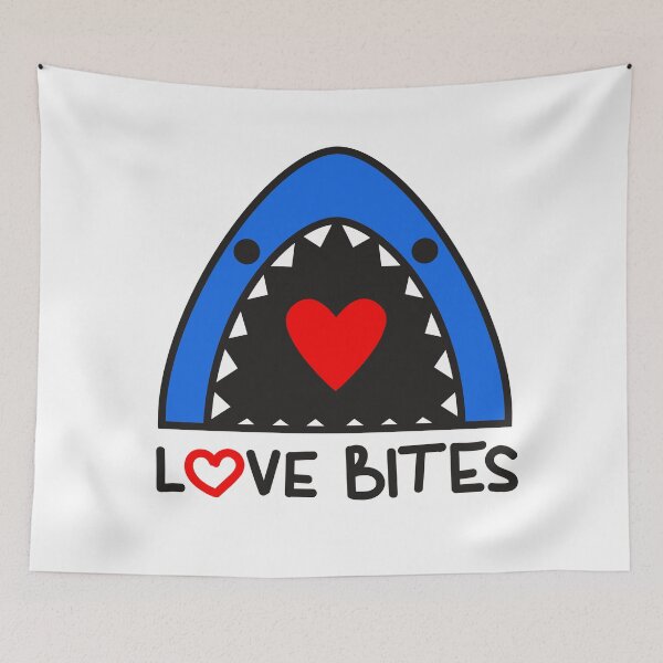 Item preview, Love Bites Funny Cute Shark Valentines Day Pun Gifts designed and sold by MiscelChr.