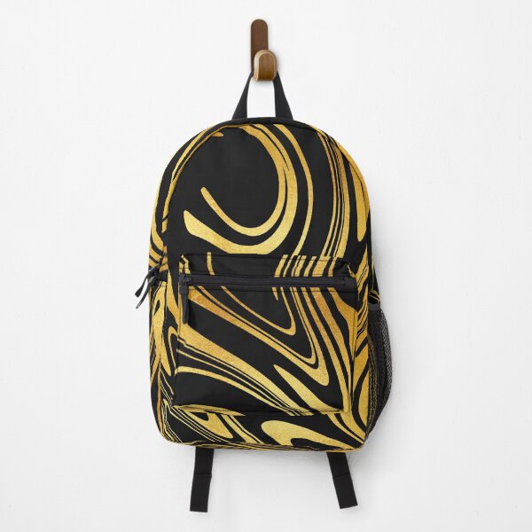 Item preview, Black and Gold Abstract Swirly Pattern designed and sold by WOW TeesAndThings.