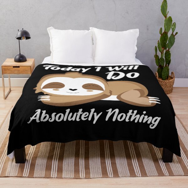 Item preview, Today I will do absolutely nothing sloth designed and sold by mermaidselina.