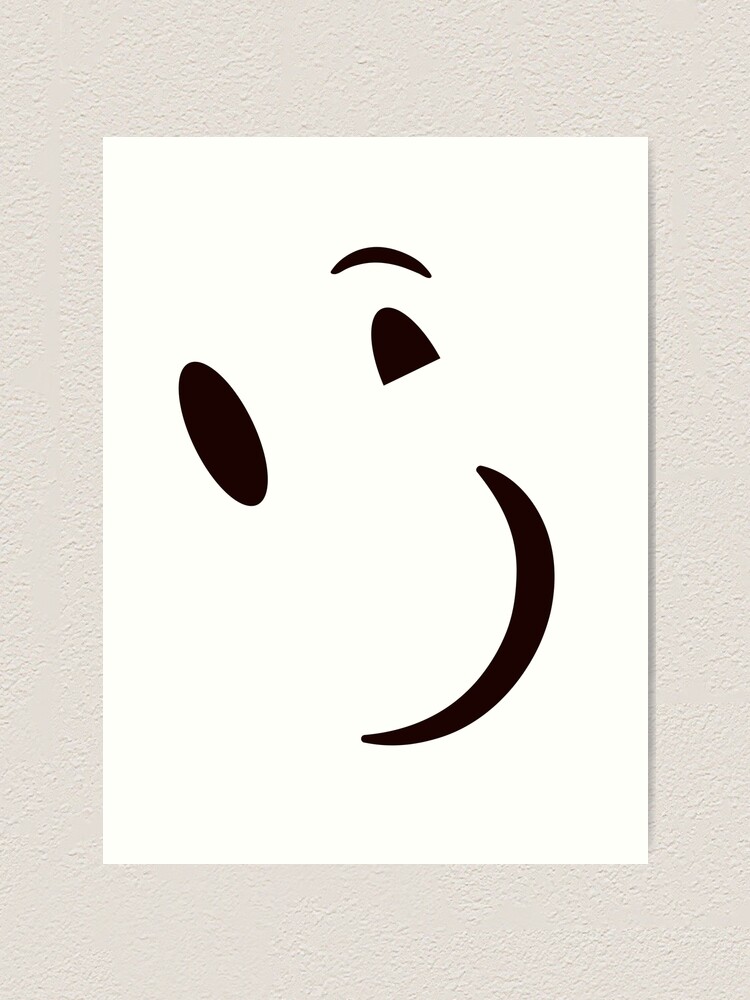 Winking Sideways Smiley Face Art Print By Coots89 Redbubble