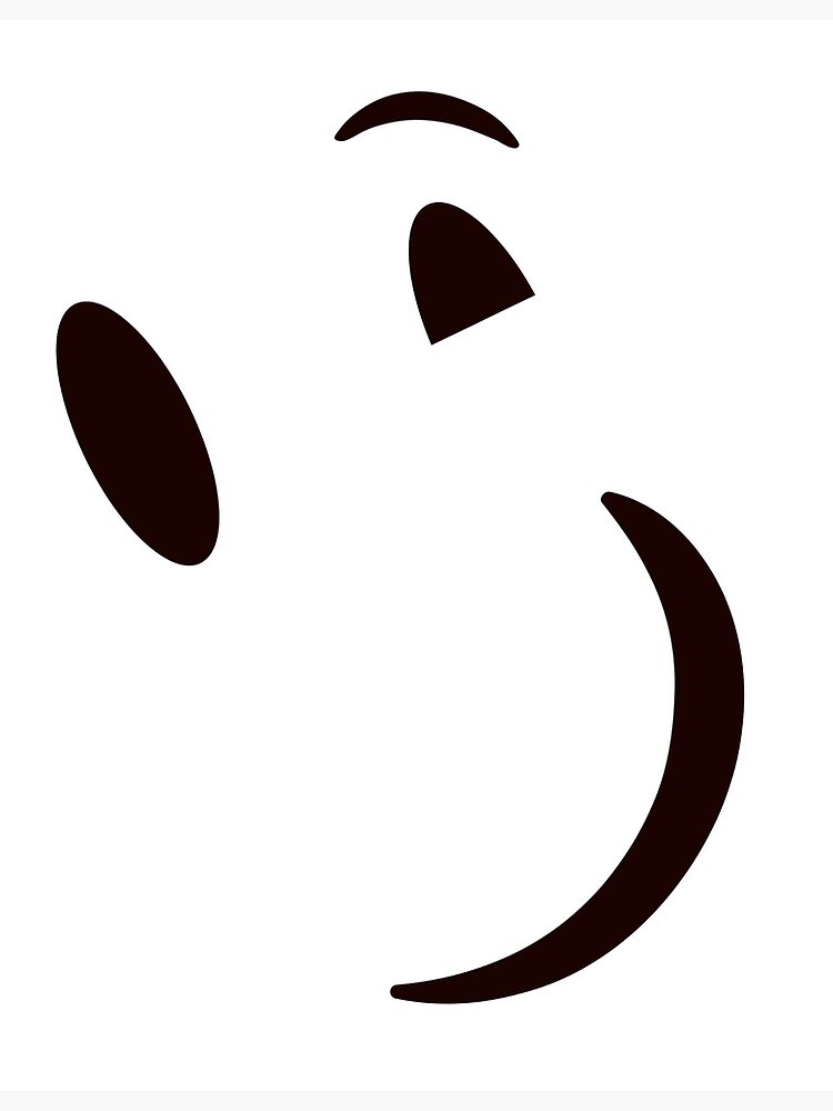 Winking Sideways Smiley Face Art Print By Coots89 Redbubble