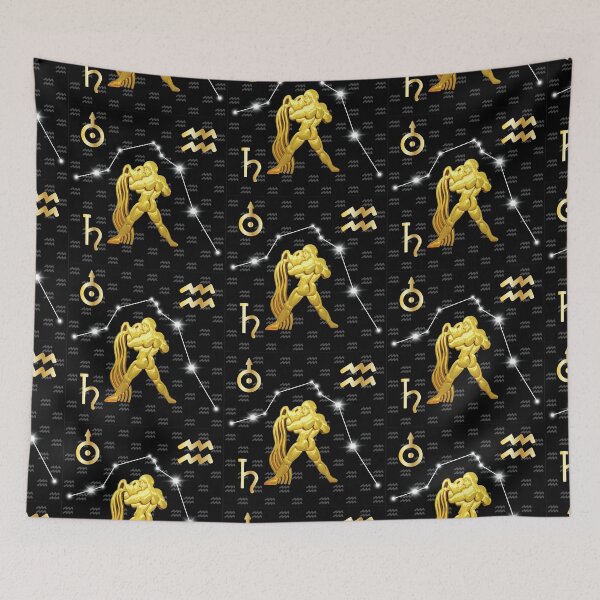 Item preview, 65 MCMLXV Aquarius Zodiac Astrology Sign Pattern designed and sold by 65 MCMLXV.
