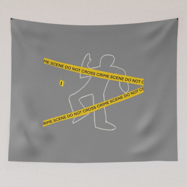 Item preview, Crime scene tape, body outline designed and sold by qlobba.