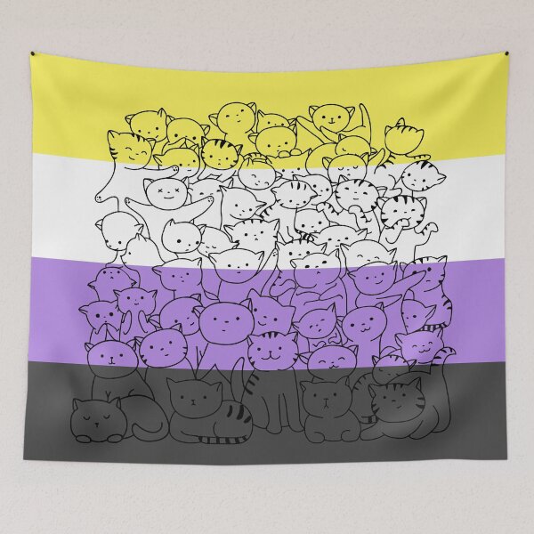 Item preview, Nonbinary enby Cat Pride Flag designed and sold by MickTilio.