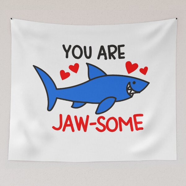 Item preview, You Are Jaw-some Funny Cute Shark Valentines Day Pun Gifts designed and sold by MiscelChr.