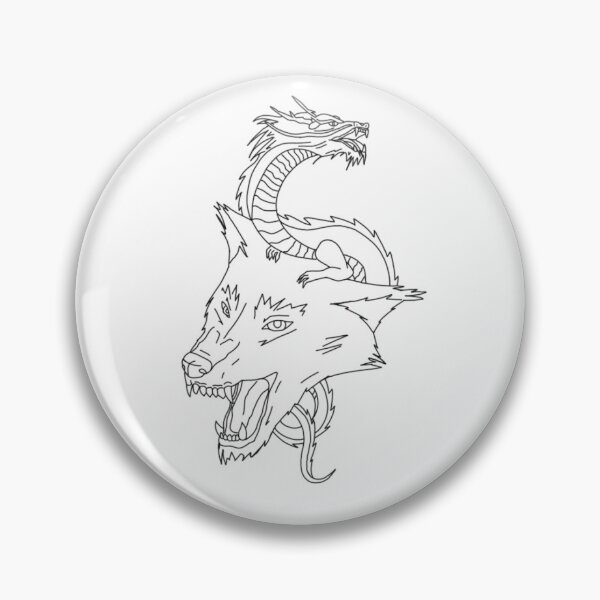 Item preview, Wolf and dragon designed and sold by anovecentob.
