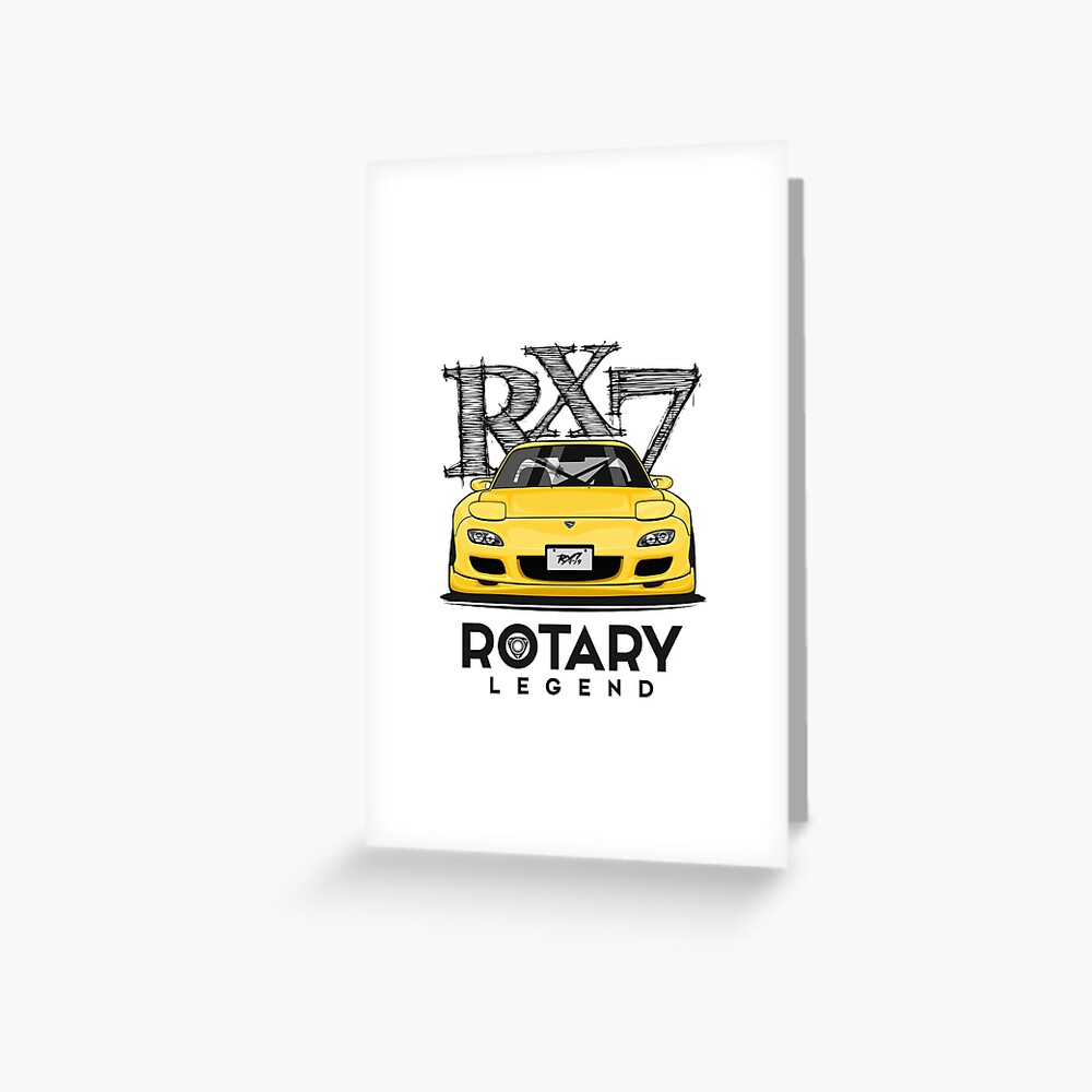 Mazda Rx 7 Car Drawing Vector Greeting Card For Sale By Ajienegara