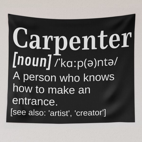 Item preview, Carpenter Joiner Gift Funny Clever Definition Knows How to make an Entrance designed and sold by DefinitionX.