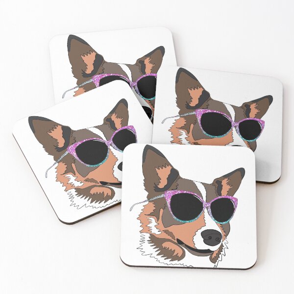 Item preview, Mixed Dog with Glitter Glasses designed and sold by Sketchbrooke.