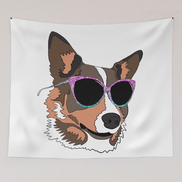 Item preview, Mixed Dog with Glitter Glasses designed and sold by Sketchbrooke.