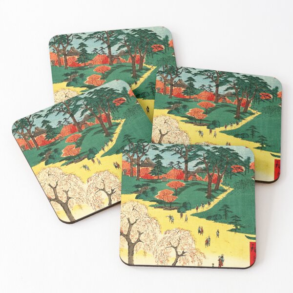 Item preview, "Higurashi no sato jiin no rinsen" by Ando Hiroshige designed and sold by Ukiyo-e World.