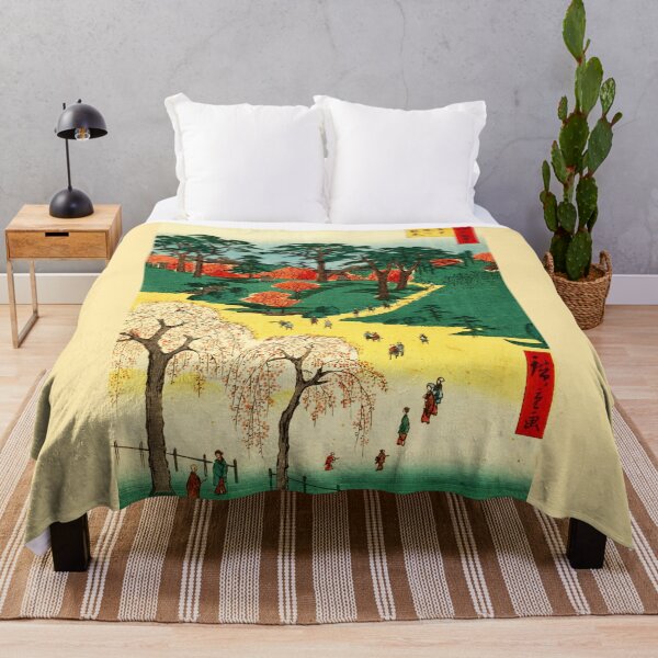 Item preview, "Higurashi no sato jiin no rinsen" by Ando Hiroshige designed and sold by Ukiyo-e World.
