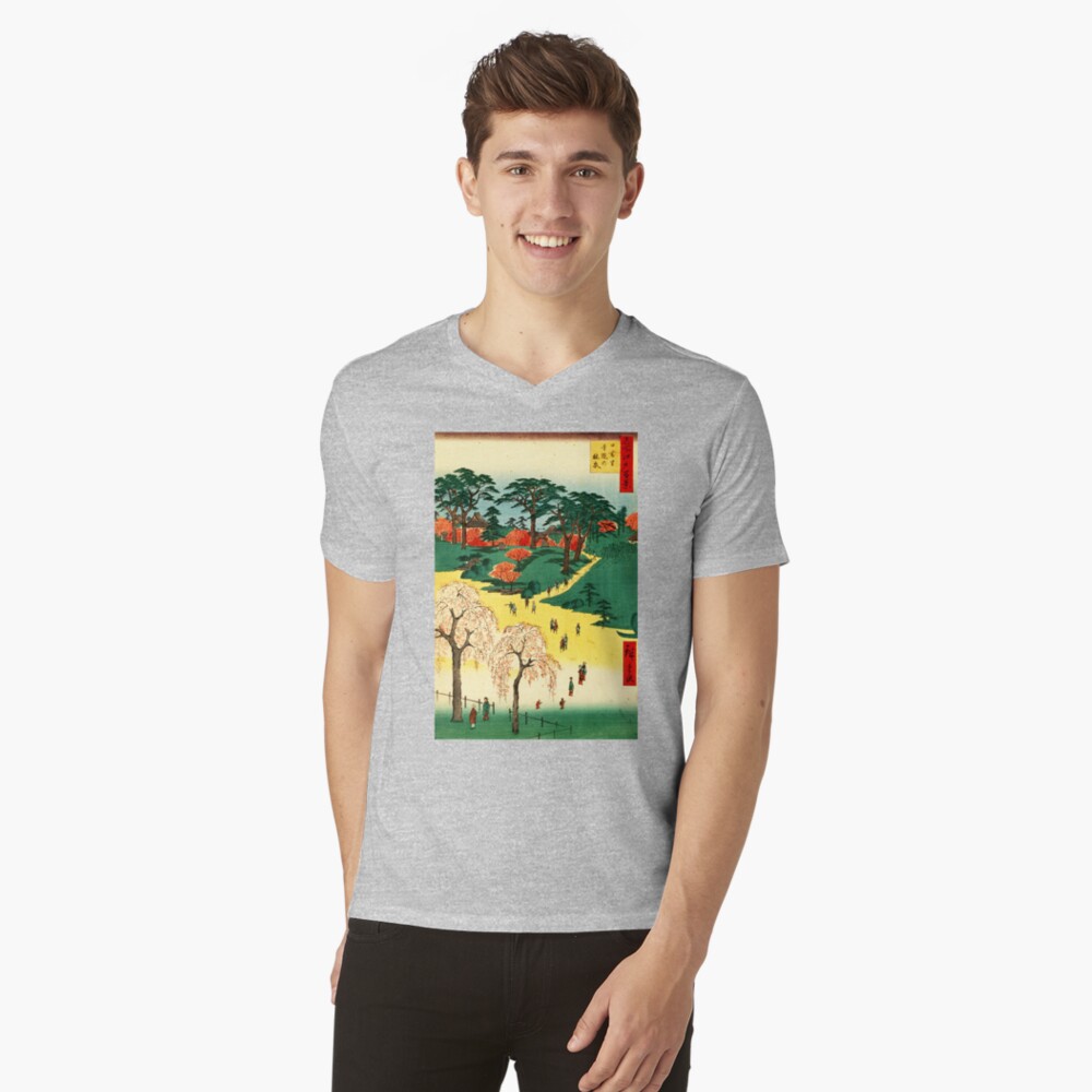 Item preview, V-Neck T-Shirt designed and sold by ukiyoeworld.