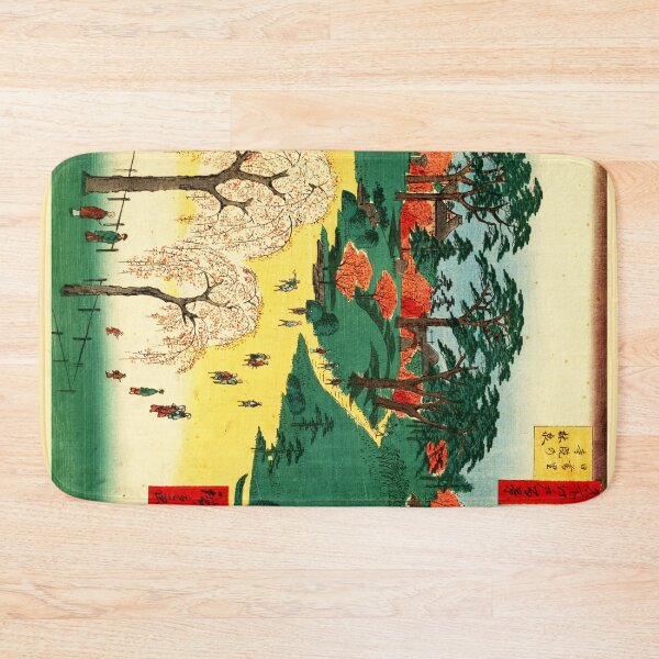 Item preview, "Higurashi no sato jiin no rinsen" by Ando Hiroshige designed and sold by Ukiyo-e World.