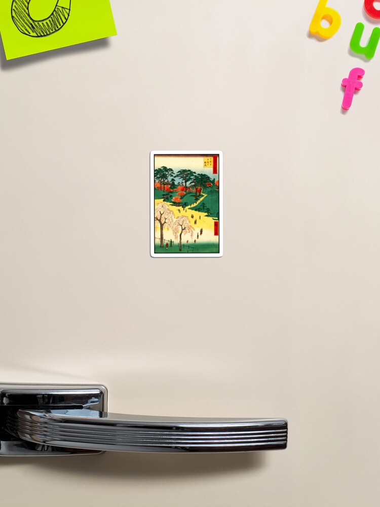 Thumbnail 1 of 3, Magnet, "Higurashi no sato jiin no rinsen" by Ando Hiroshige designed and sold by ukiyoeworld.
