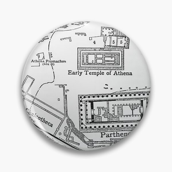Item preview, Map of ancient Acropolis of Athens designed and sold by ClassicalGreece.