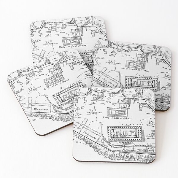 Item preview, Map of ancient Acropolis of Athens designed and sold by ClassicalGreece.