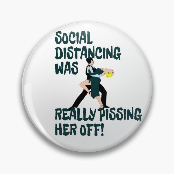 Item preview, Social distancing was really pissing her off sticker designed and sold by Areashor.