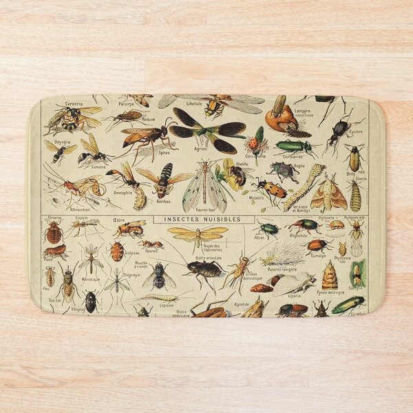 Item preview, Varieties insect chart poster art - Adolphe Millot  designed and sold by Vintage Designs +.