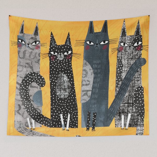 Item preview, CATS ON YELLOW 2 designed and sold by Terry Runyan Creative.