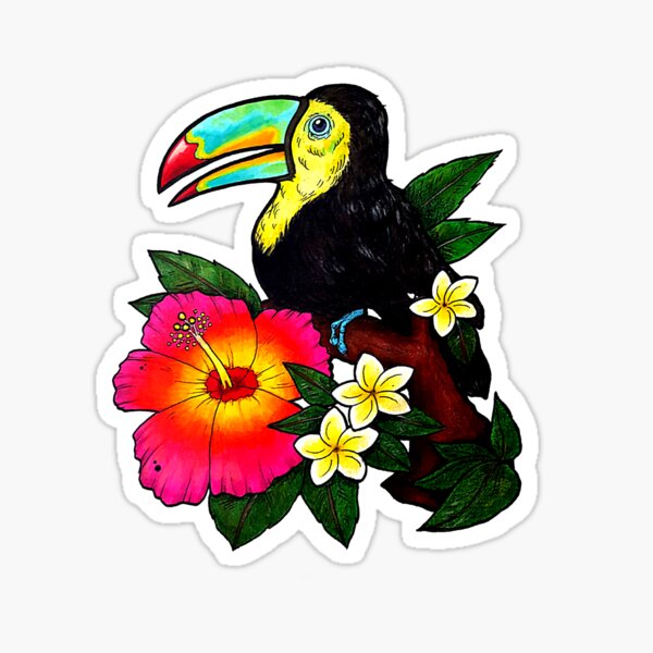 Item preview, Tropical Toucan (Colour) designed and sold by AlienEyeArt.