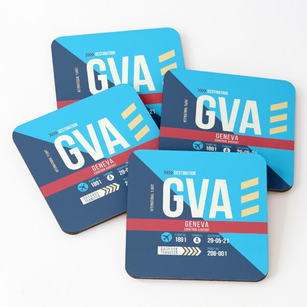 Item preview, Geneva (GVA) Airport Code Baggage Tag designed and sold by SLAG-Creative.