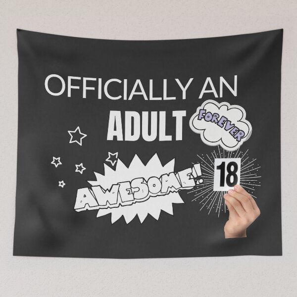 Item preview, Officially an adult 18 eighteen designed and sold by Maanya-Tees.