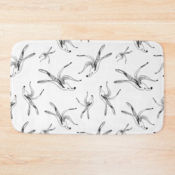 Item preview, Banana skins. Hand-drawn sketches. Black and white pattern designed and sold by Canatic.