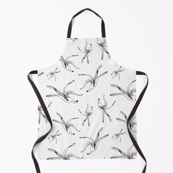 Item preview, Banana skins. Hand-drawn sketches. Black and white pattern designed and sold by Canatic.