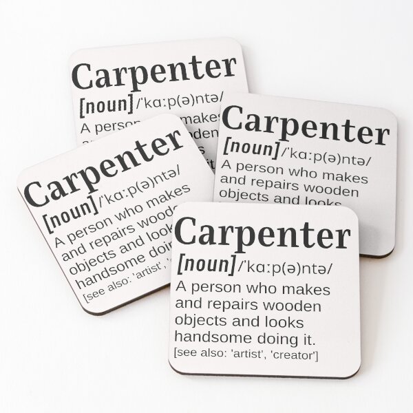 Item preview, Handsome Male Carpenter Joiner Gift Funny Clever Definition Woodwork designed and sold by DefinitionX.