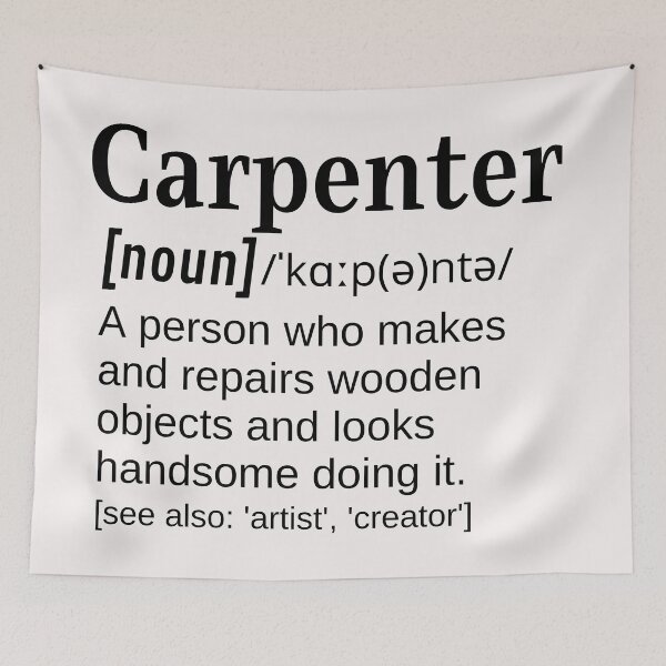Item preview, Handsome Male Carpenter Joiner Gift Funny Clever Definition Woodwork designed and sold by DefinitionX.