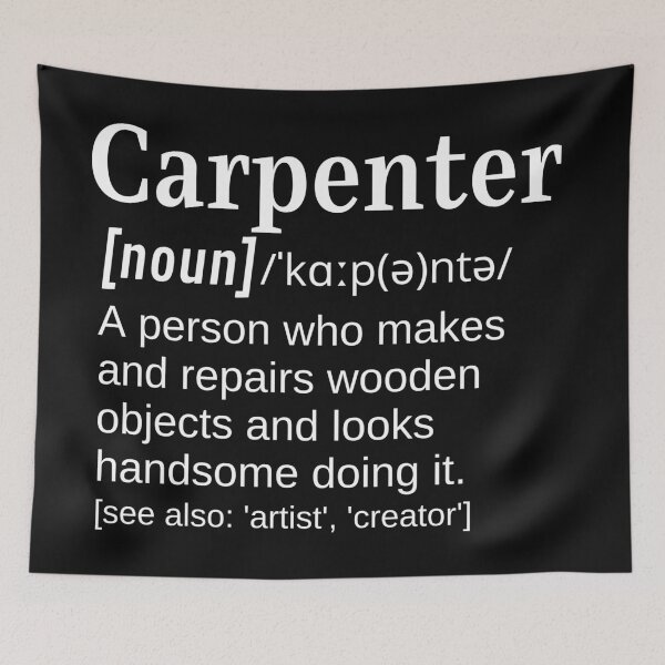 Item preview, Carpenter Handsome Person working with Wood Funny Clever Definition designed and sold by DefinitionX.