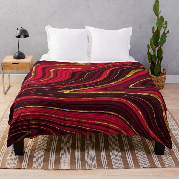 Item preview, Red and Gold Abstract Swirly Pattern designed and sold by WOW TeesAndThings.