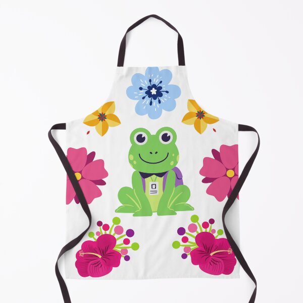 Item preview, Frog Back To School With Flowers designed and sold by GALANI.
