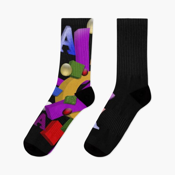 Item preview, Multi Coloured 3D Shapes with Letters and Numbers designed and sold by KALEIDOSCOPE UK.