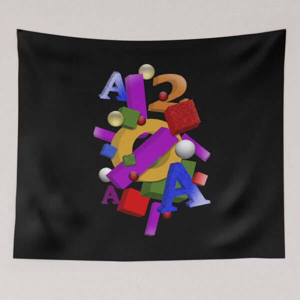 Item preview, Multi Coloured 3D Shapes with Letters and Numbers designed and sold by KALEIDOSCOPE UK.