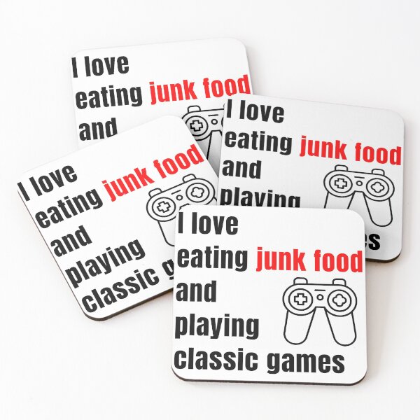 Item preview, Me encanta comer comida chatarra y jugar juegos clásicos designed and sold by Legendary-stuff.