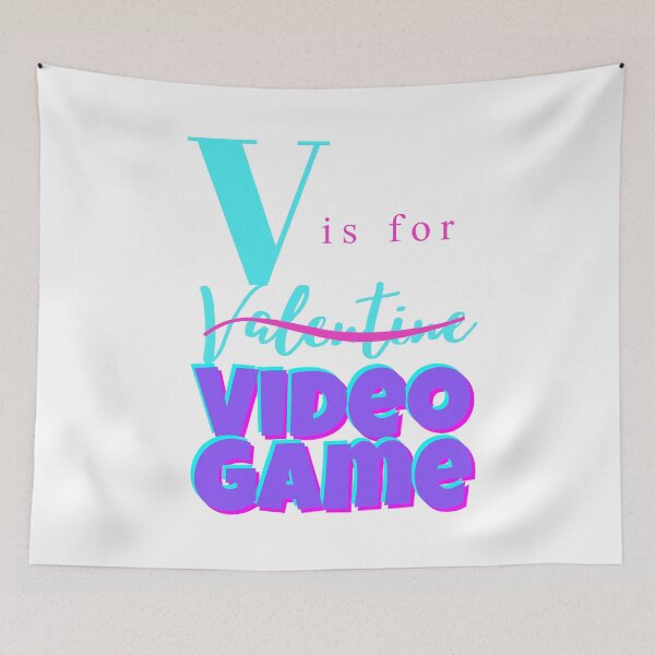 Item preview, V is for Video Game - Funny Valentine Design For A Real Gamer designed and sold by PandaSoul.