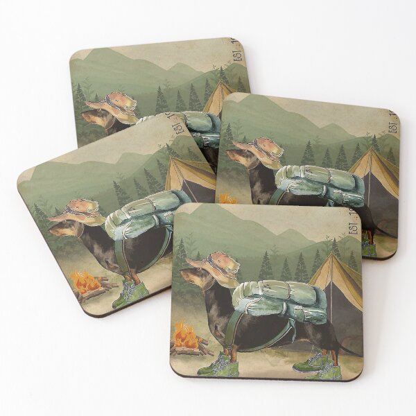 Item preview, Camping Life Scenic Route Dachshund designed and sold by mlnana.
