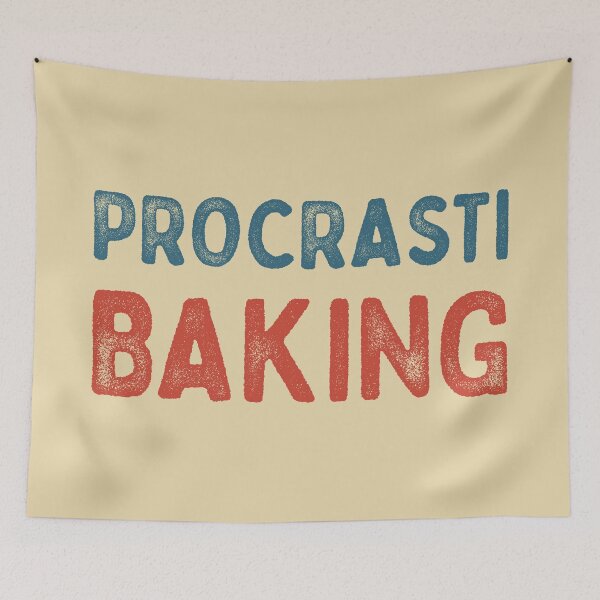 Item preview, Procrastibaking typography designed and sold by Morcawork.